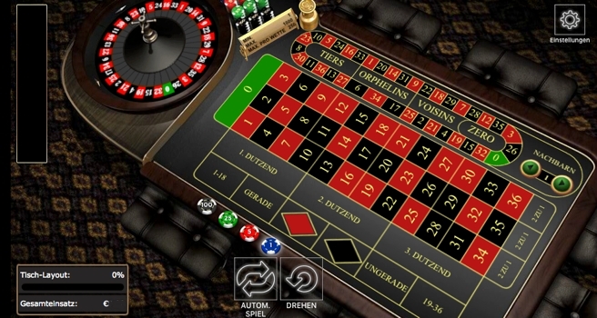 Schwarzes Tableau beim Franzsischen Roulette im 888 Casino